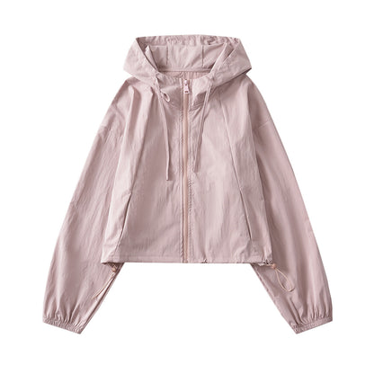 Drawstring jacket jacket
