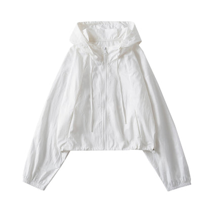 Drawstring jacket jacket