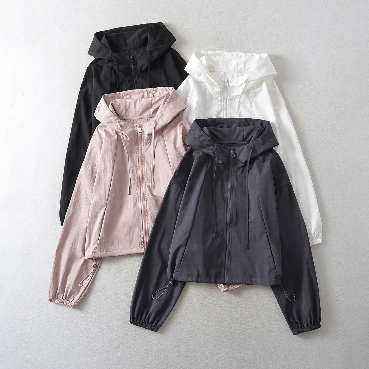 Drawstring jacket jacket