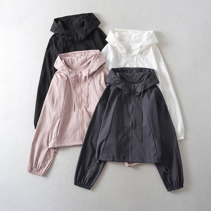 Drawstring jacket jacket