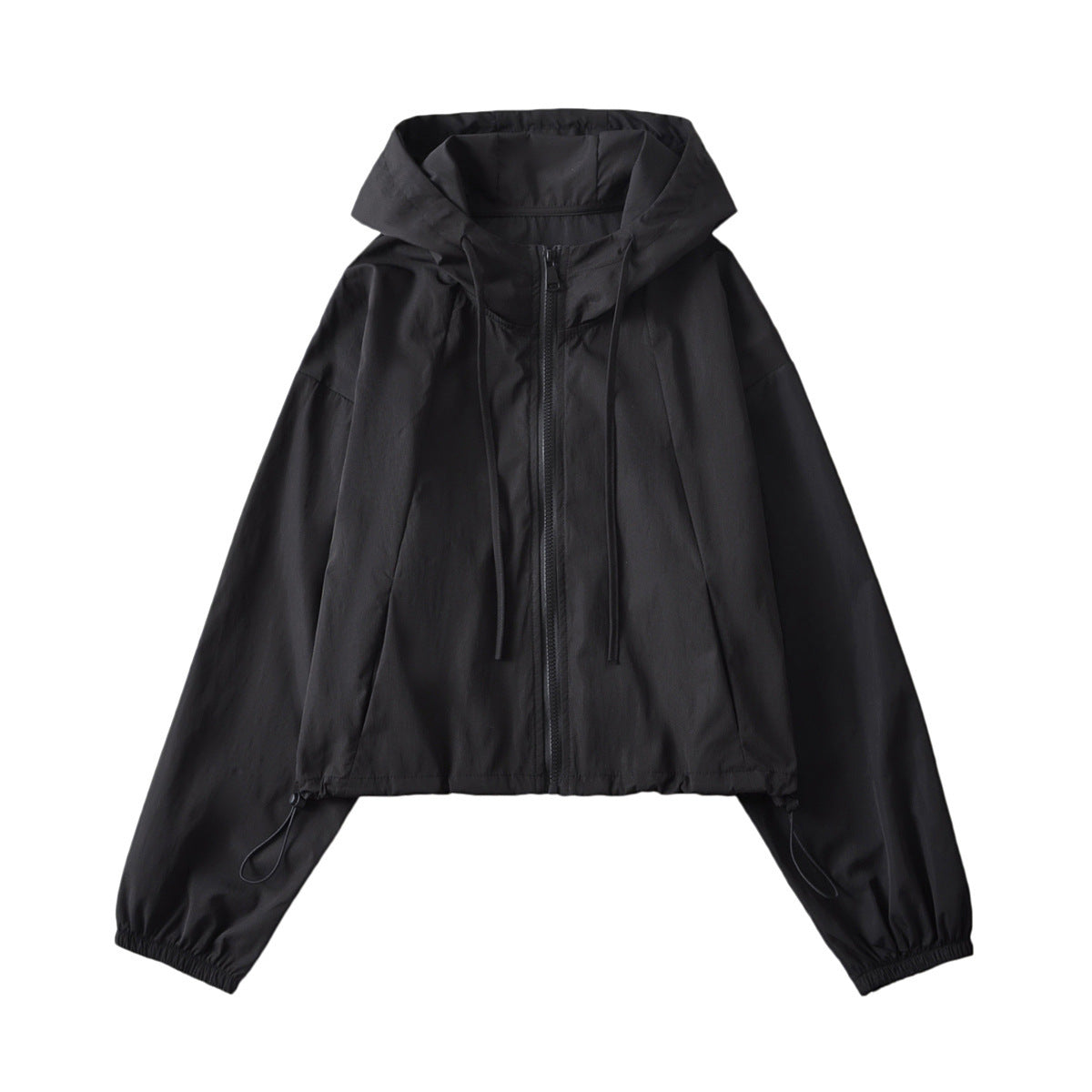 Drawstring jacket jacket